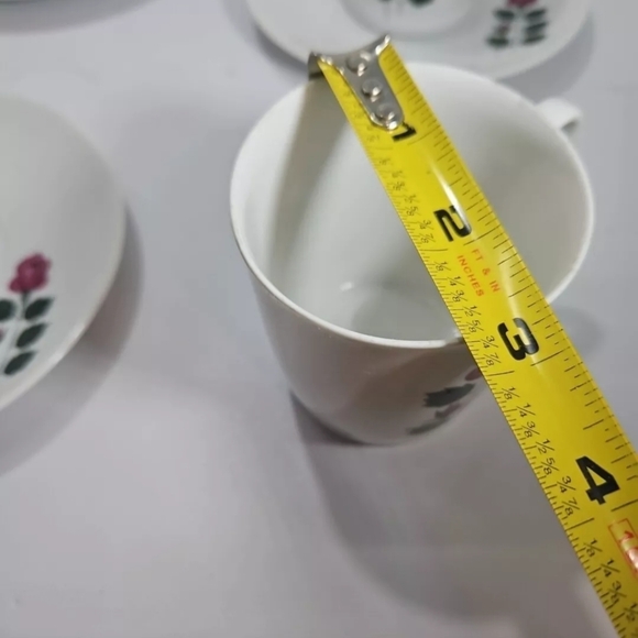Vintage Winterling Bavaria Royal Rose Cup and Saucer Set of 4 - Picture 6 of 6